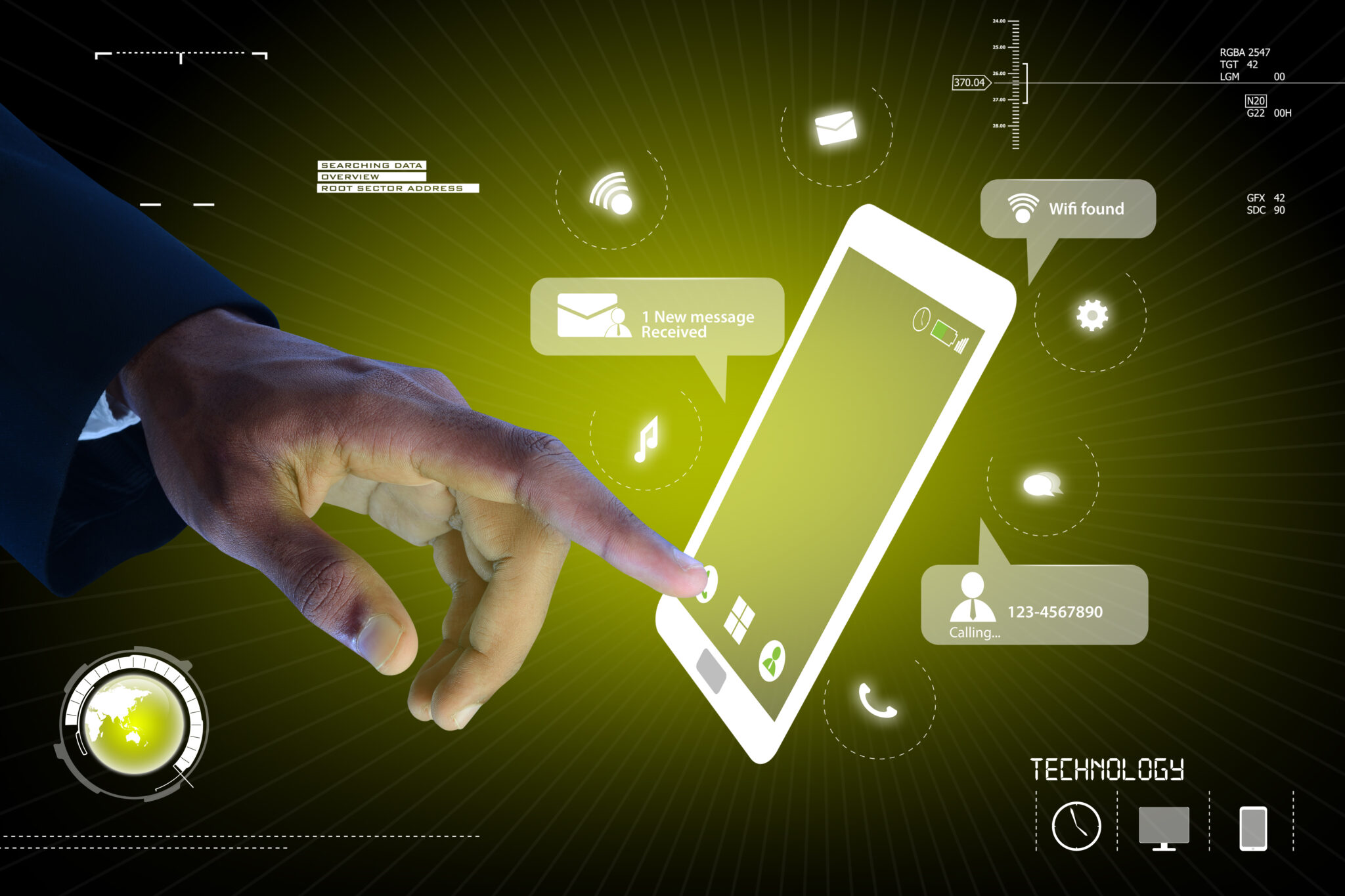 bouton de rétractation