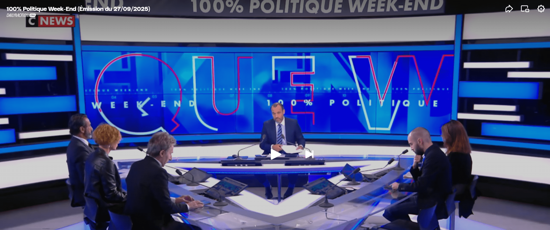 CNews le 27 septembre 2025