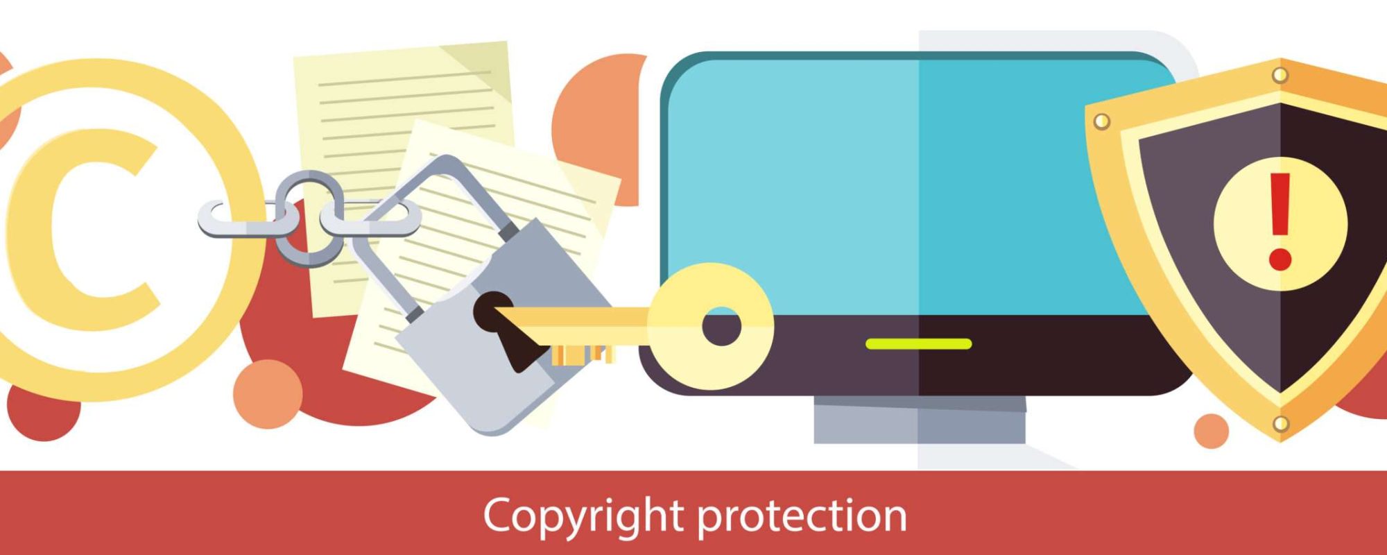 Copyright Protection Design Flat version de Mickey Mouse