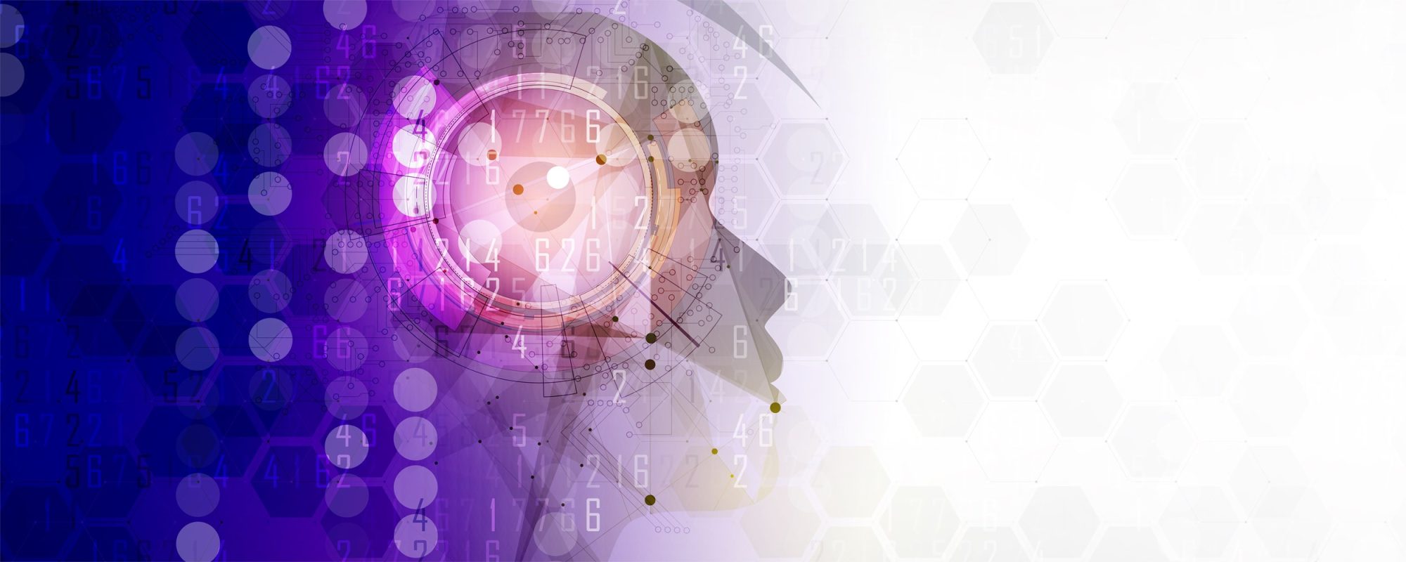 Abstract Artificial intelligence. Technology web background. Virtual concept