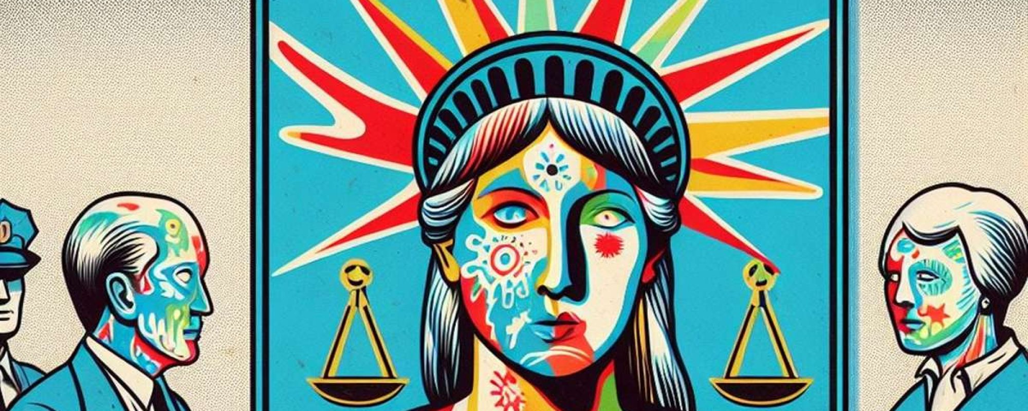 Tribunal J IA style Andy Warhol Bleu Bas